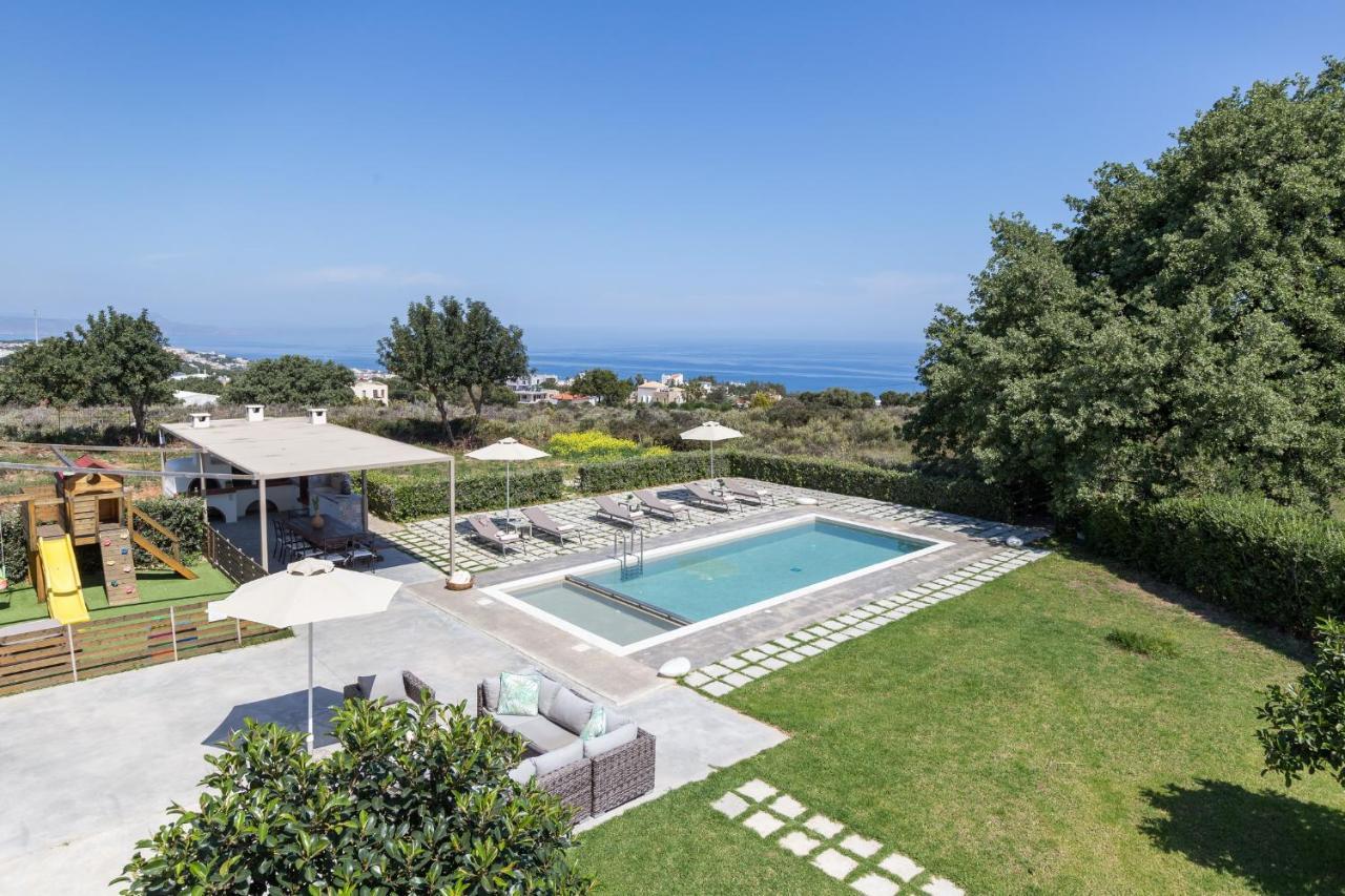 Mikro Metochi Lux Villa Mia With Heated Pool, 2Km To Beach & Childrens Area! מראה חיצוני תמונה