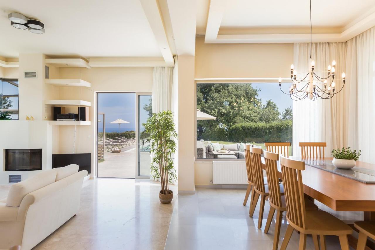 Mikro Metochi Lux Villa Mia With Heated Pool, 2Km To Beach & Childrens Area! מראה חיצוני תמונה